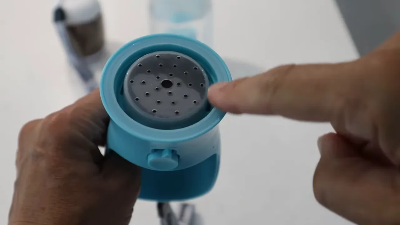 Carbon filter inside the unit that filters water into the bowl
