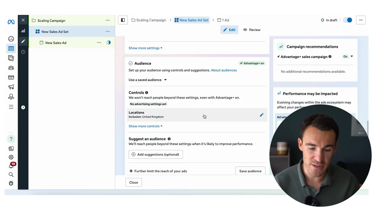 Targeting-instellingen: controls versus suggested audience in Ads Manager