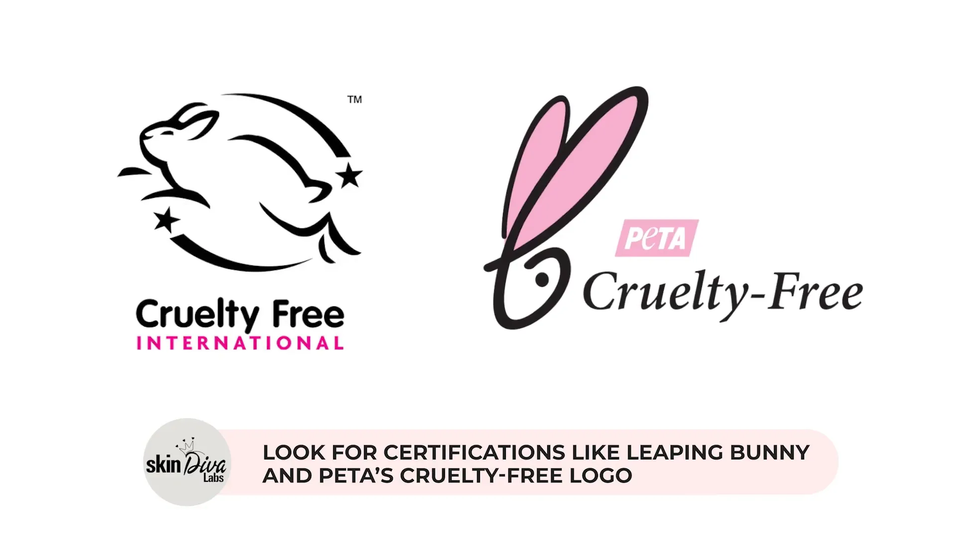 Cruelty-free bunny logo on skincare product