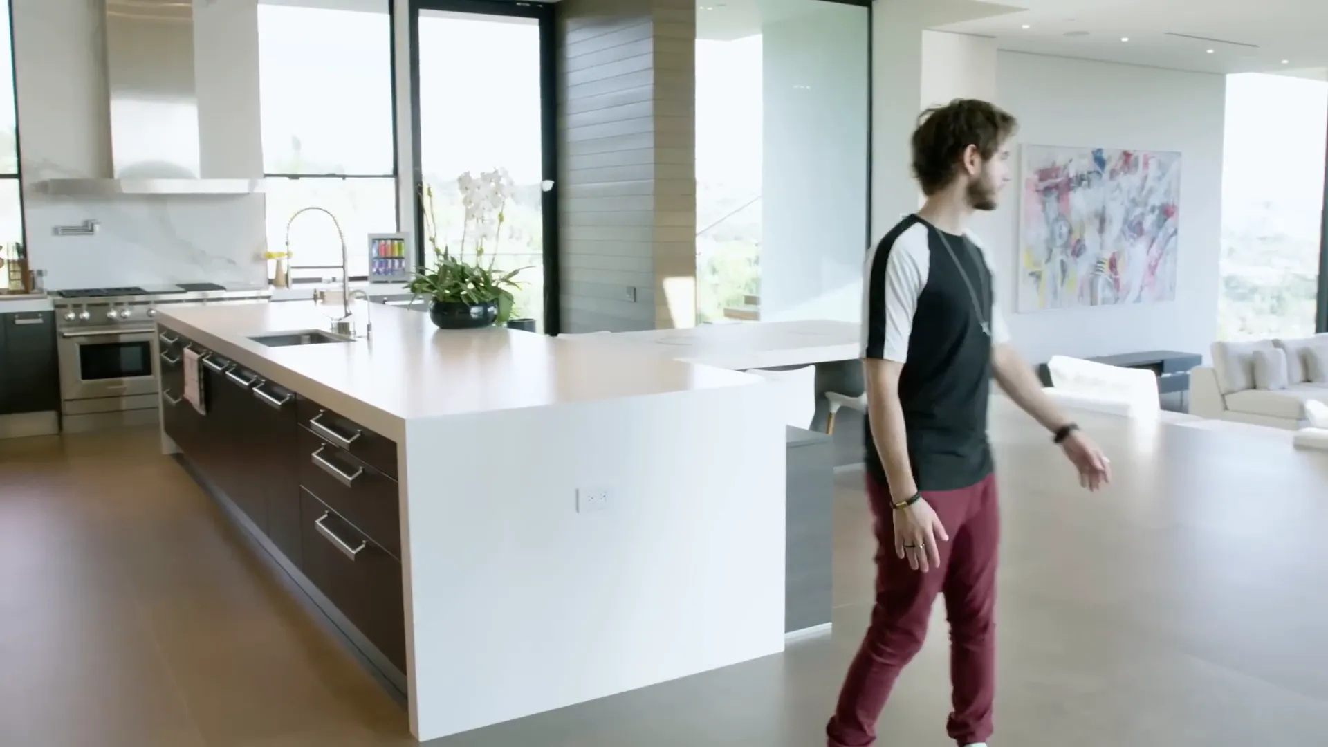 Zedd in his kitchen