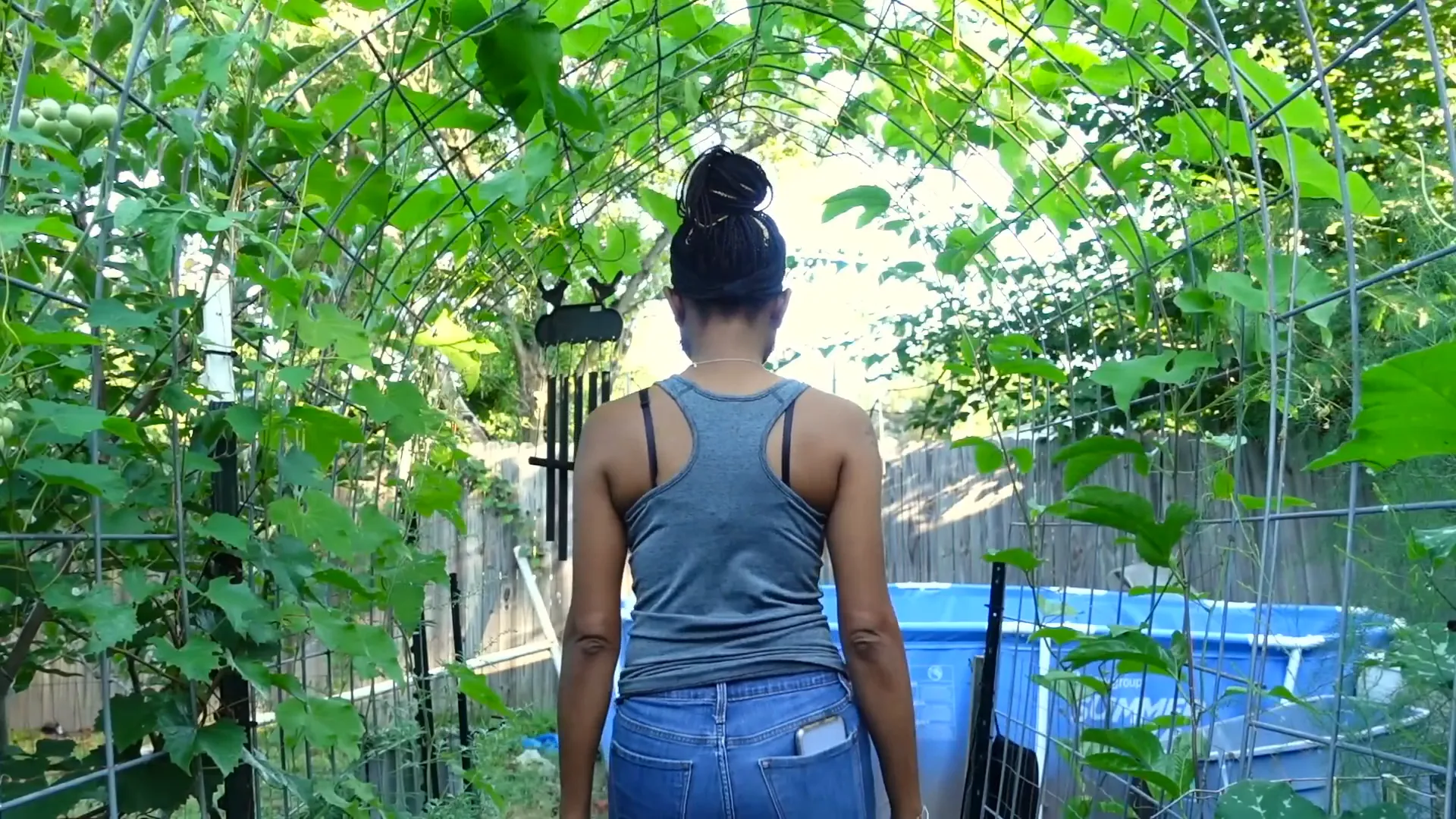 Asia surrounded by her plants