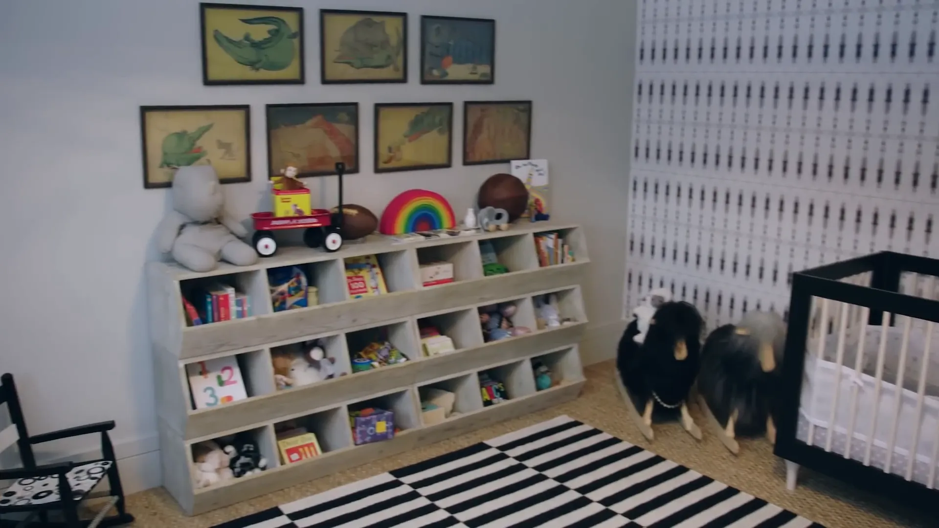 Hayes' room filled with accessible toys