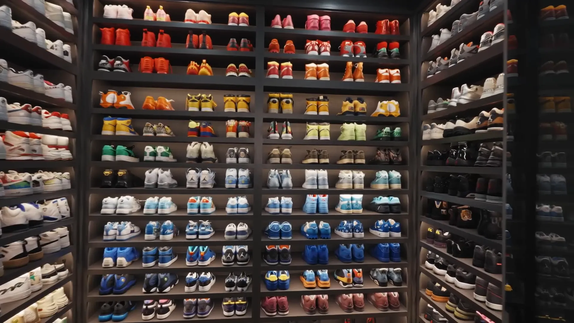 Lil Baby's overflow closet with stylish shoes