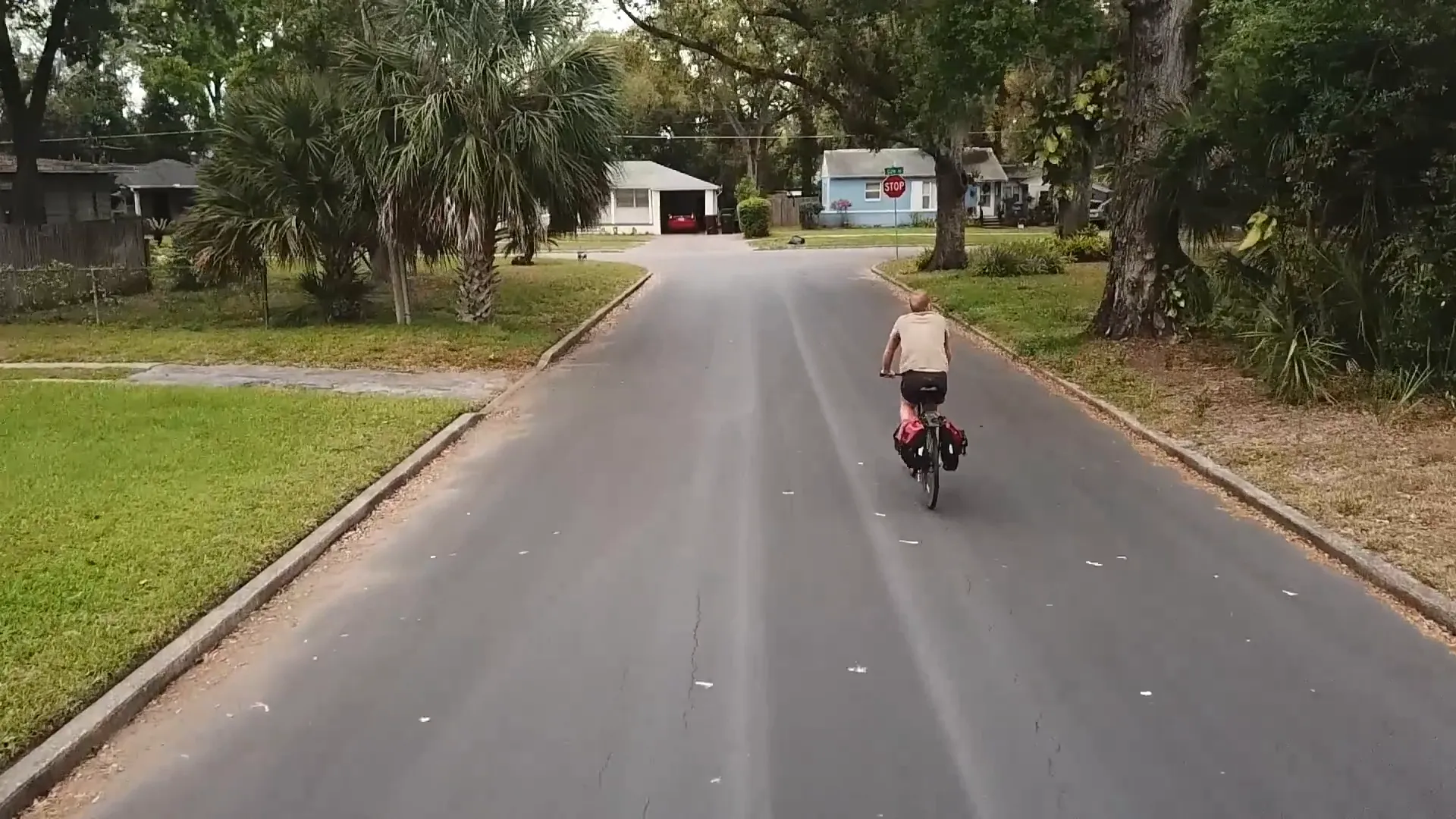 Rob on his bicycle