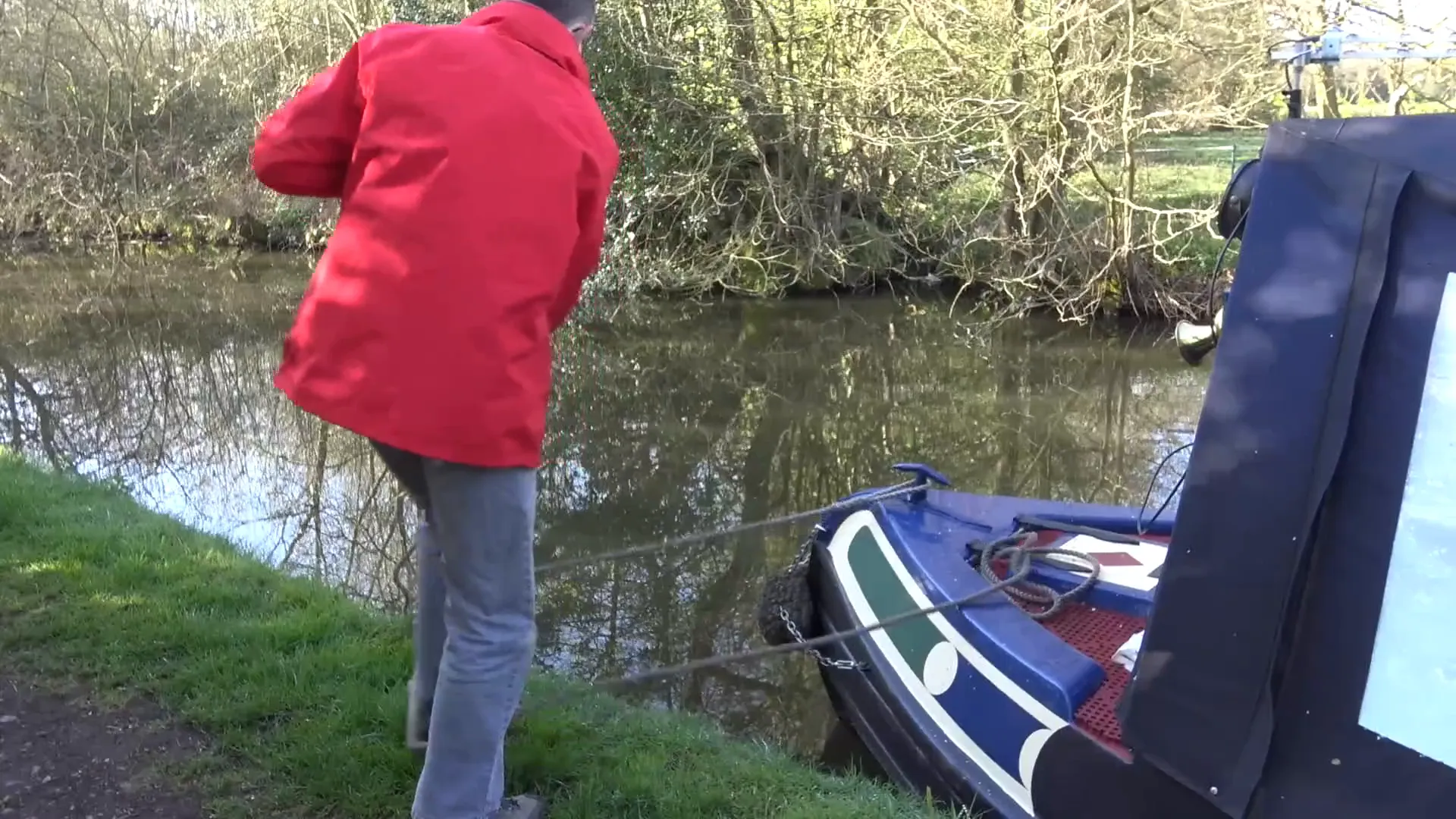 David's narrowboat at the marina