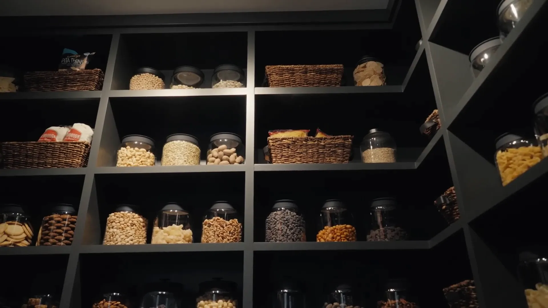 Colorful pantry with candy section