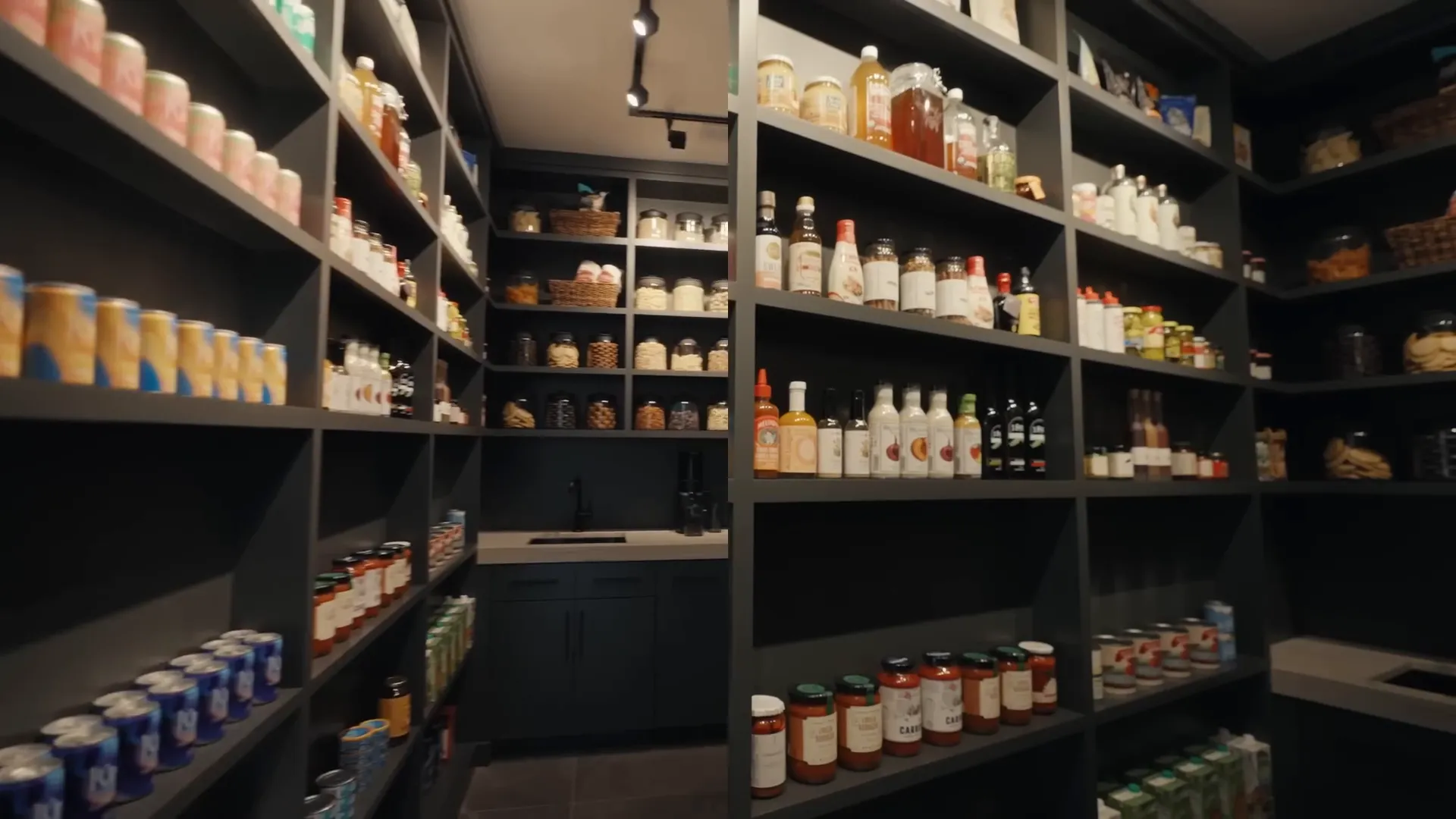 Pantry designed as tornado room