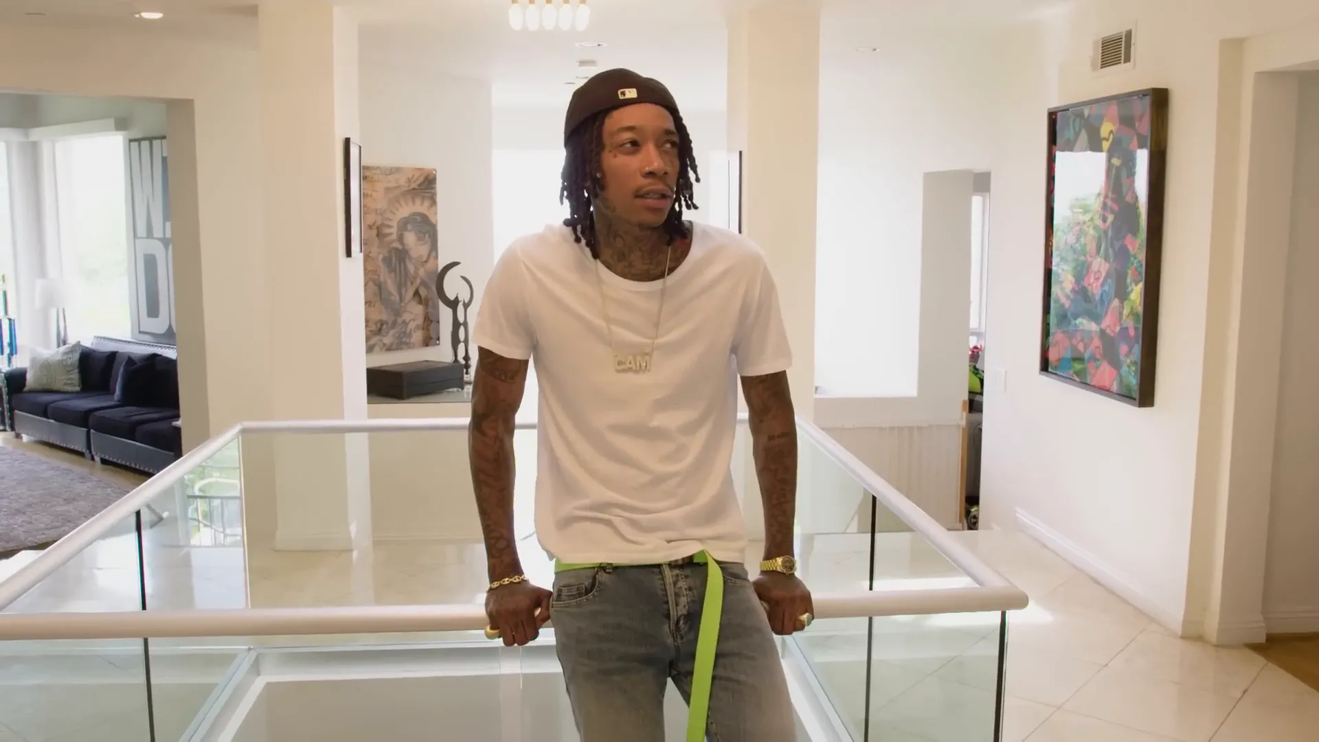 Wiz Khalifa's welcoming entryway