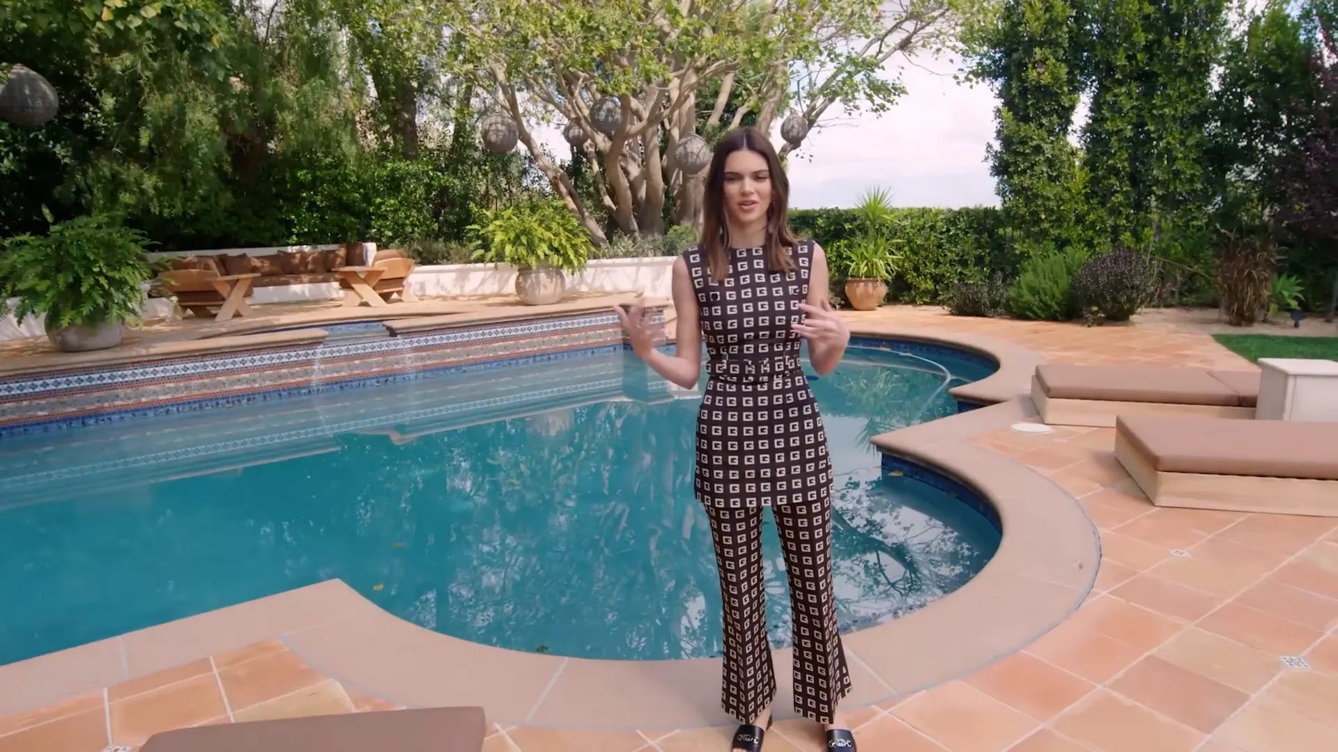 Unique pool in the backyard