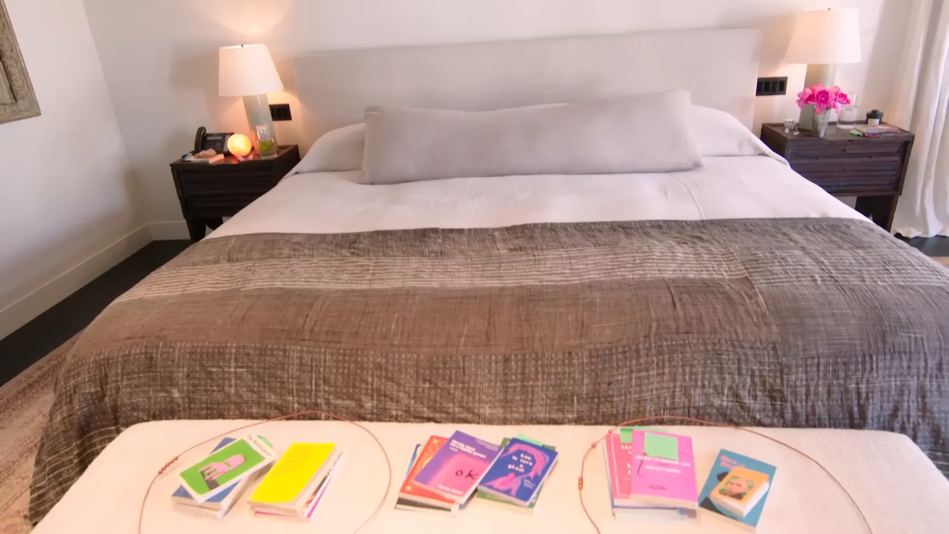 Copper energy rings in the bedroom