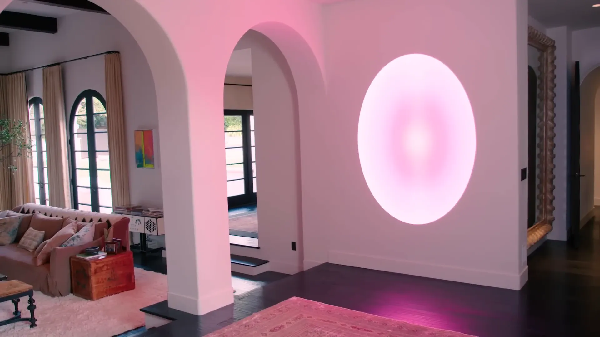James Turrell artwork in the entryway
