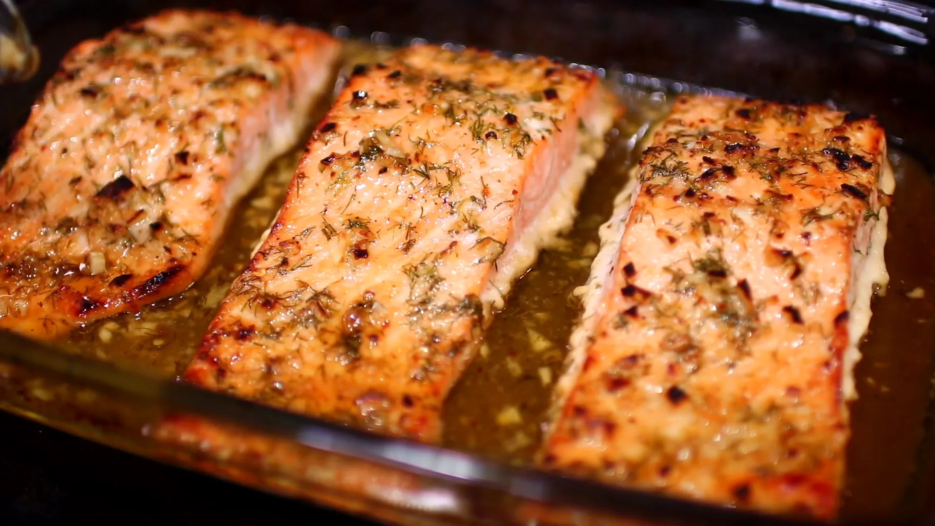 Finished honey garlic lime salmon