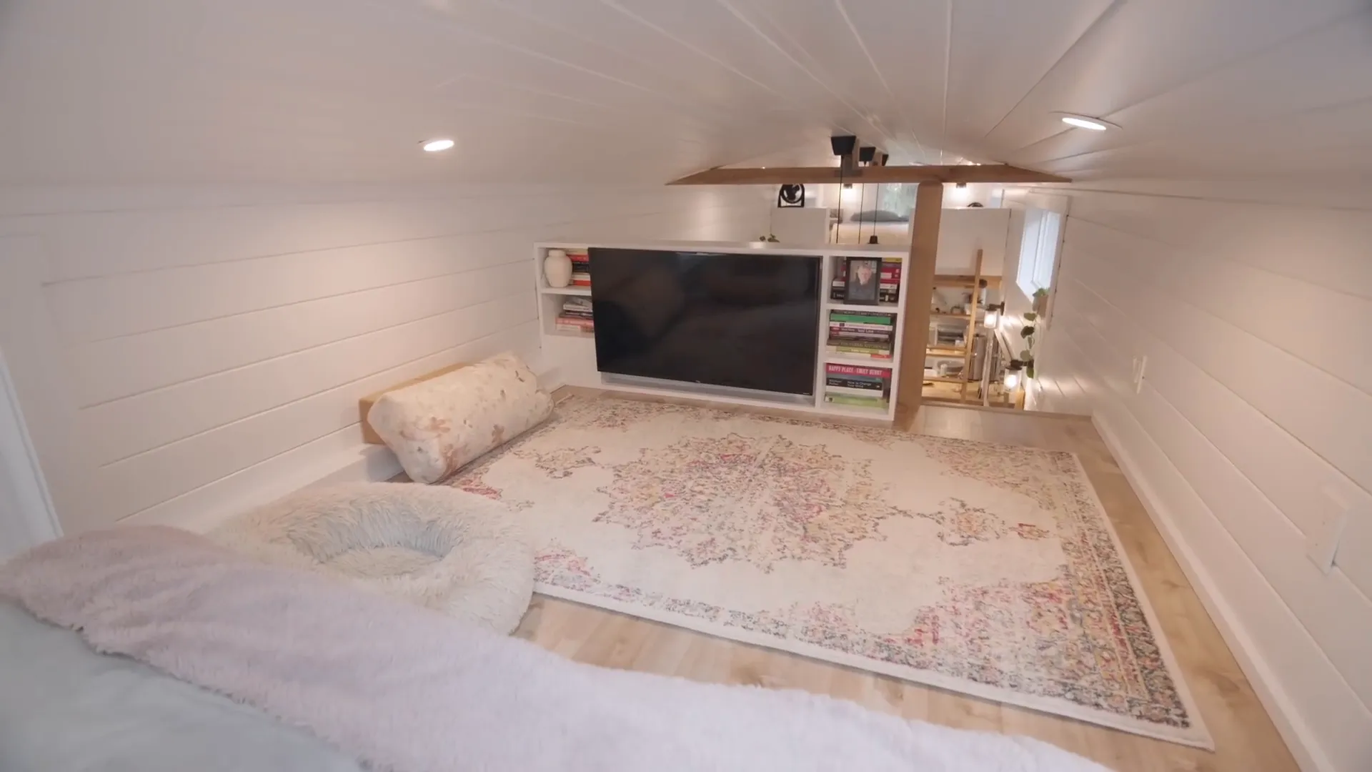 Amber's main bedroom with a meditation space.