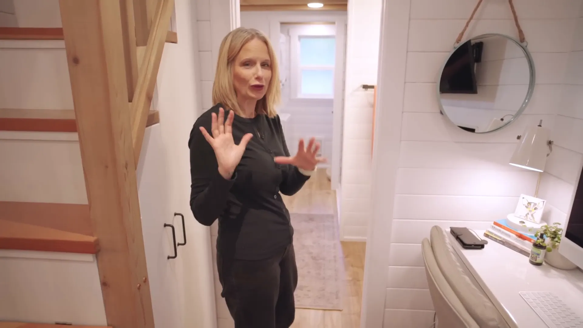 Amber's unique bathroom with a large tub.