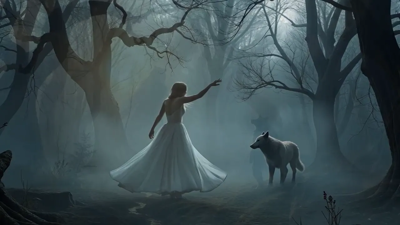 Protagonist walking through undergrowth, searching beyond reach