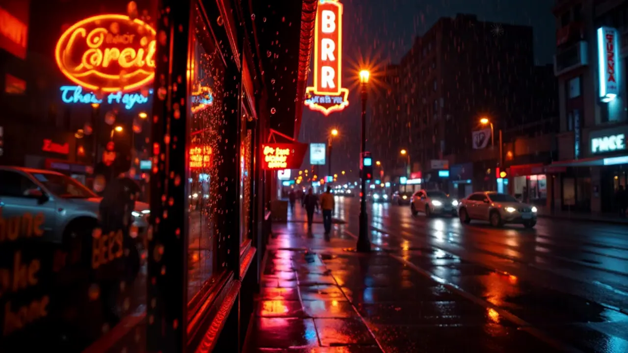 Erwähnung von 'Cologne' im Text, magisches Licht, Club-Atmosphäre