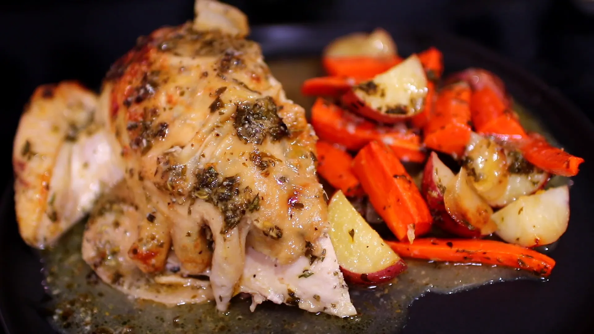 Resting the chicken before slicing