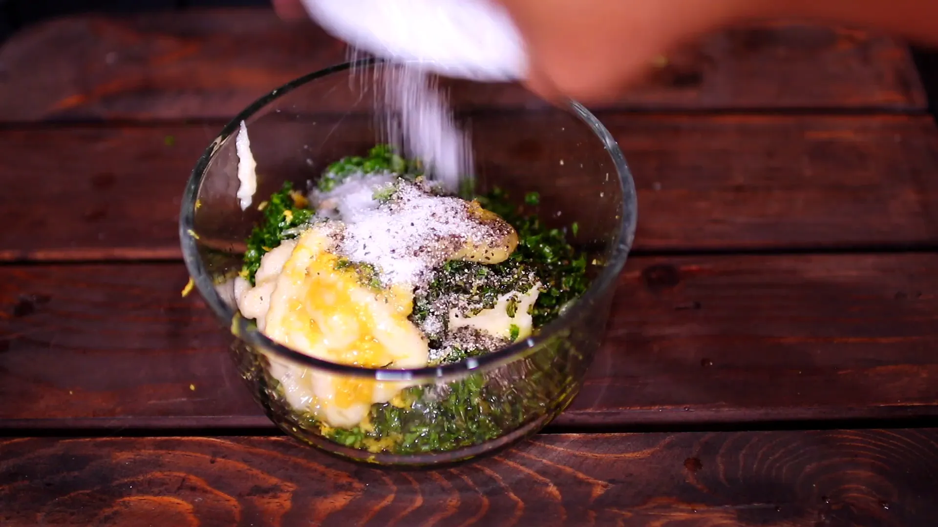 Mixing the seasoning ingredients