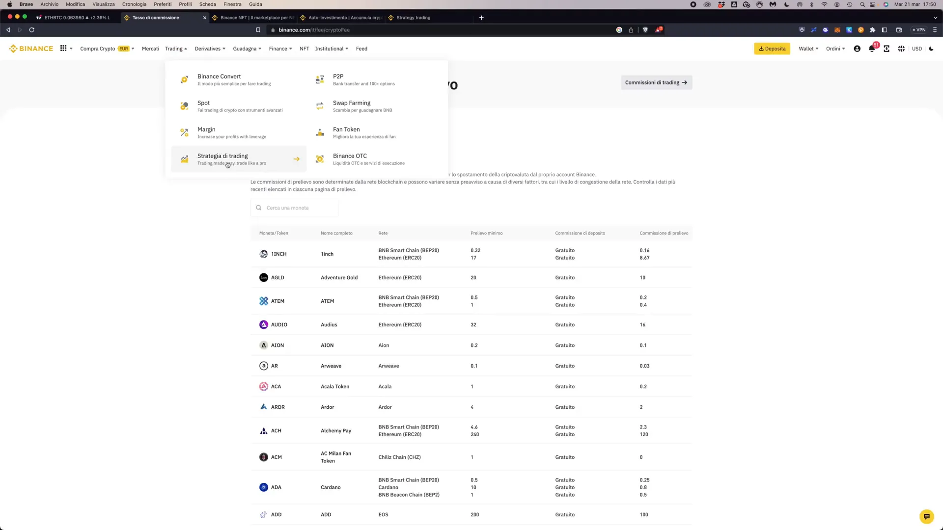 Using the grid trading bot on Binance