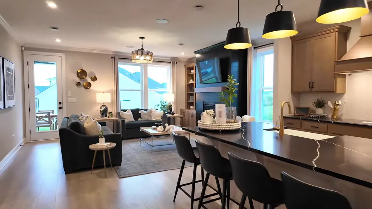 Modern kitchen example from a Beazer model home