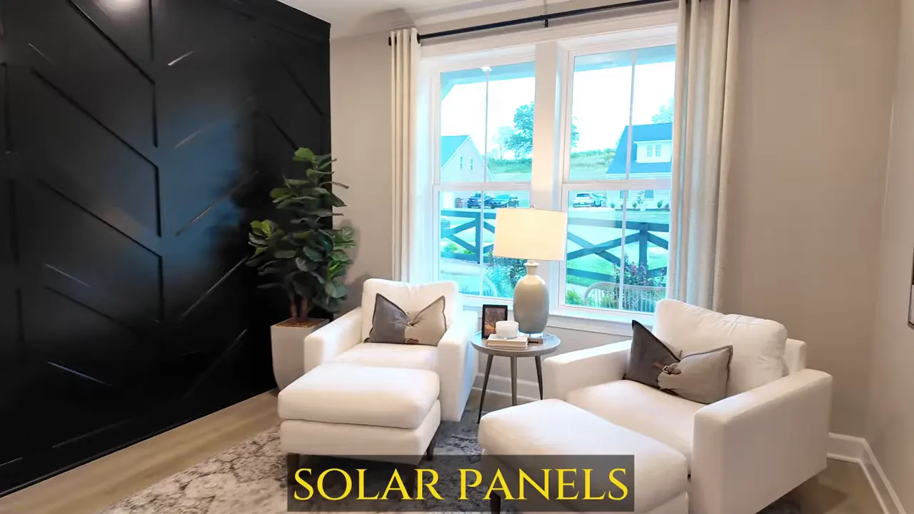 Solar panels being installed on a model rooftop