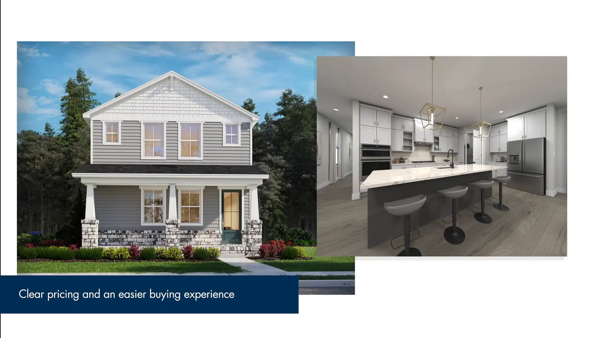 Meritage Farms model home exterior with corner lot