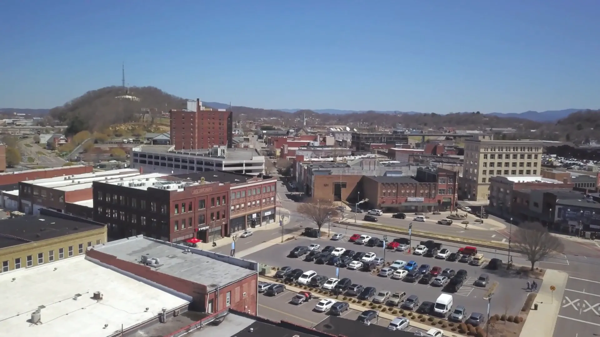 Johnson City nestled in Appalachian foothills