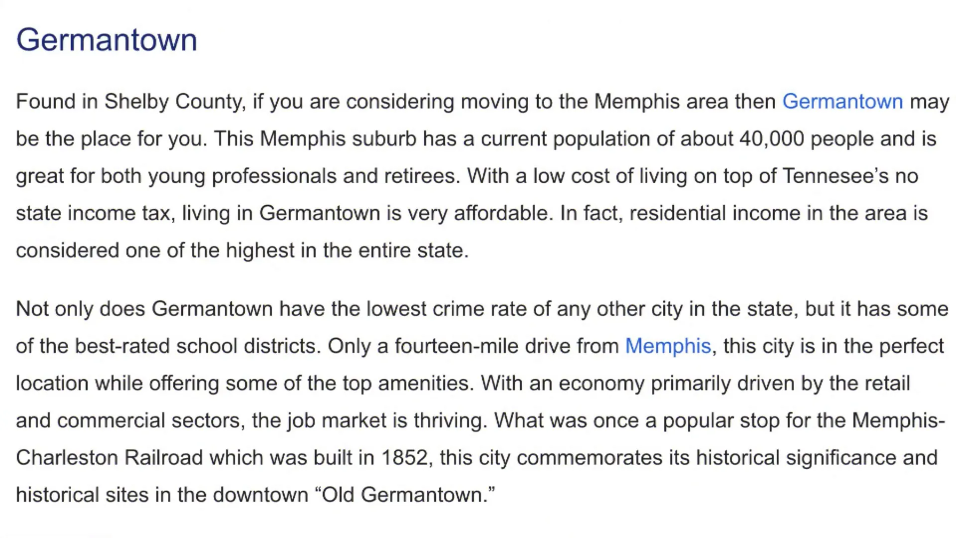 Germantown's family-friendly neighborhoods and parks