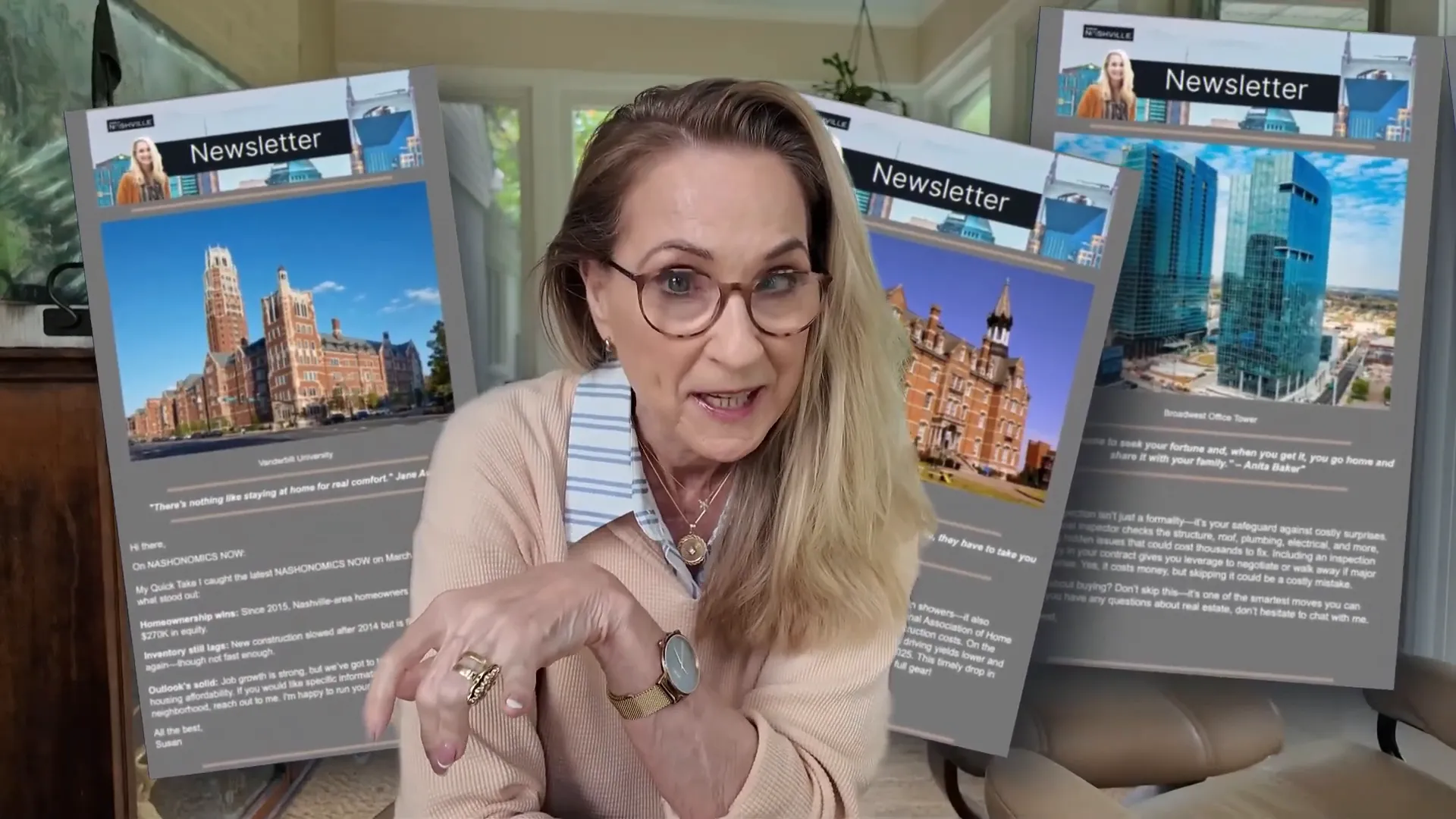 Susan Theford introducing Nashville lifestyle segment