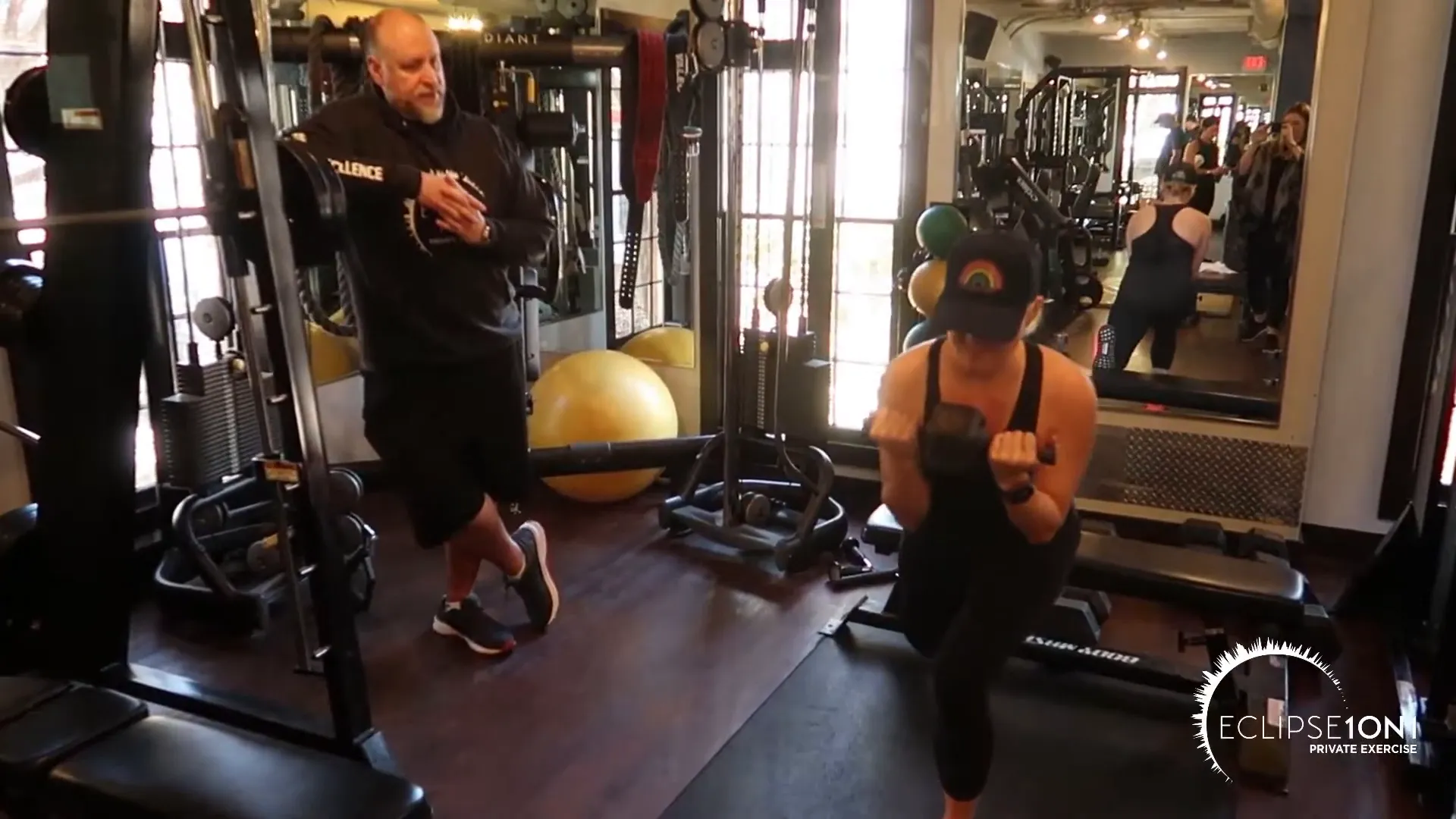 Jake interacting with clients