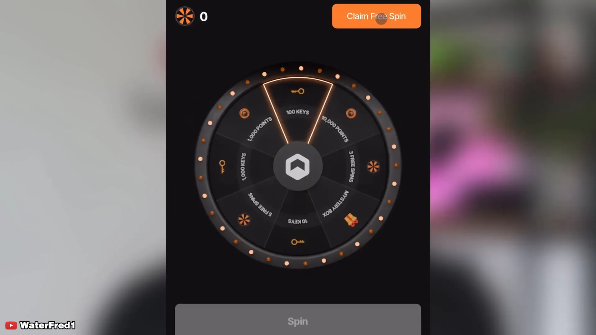Spinning the wheel to earn rewards
