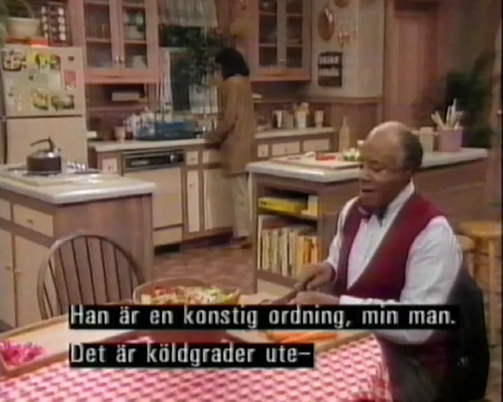 Pappa grillar i kallt väder