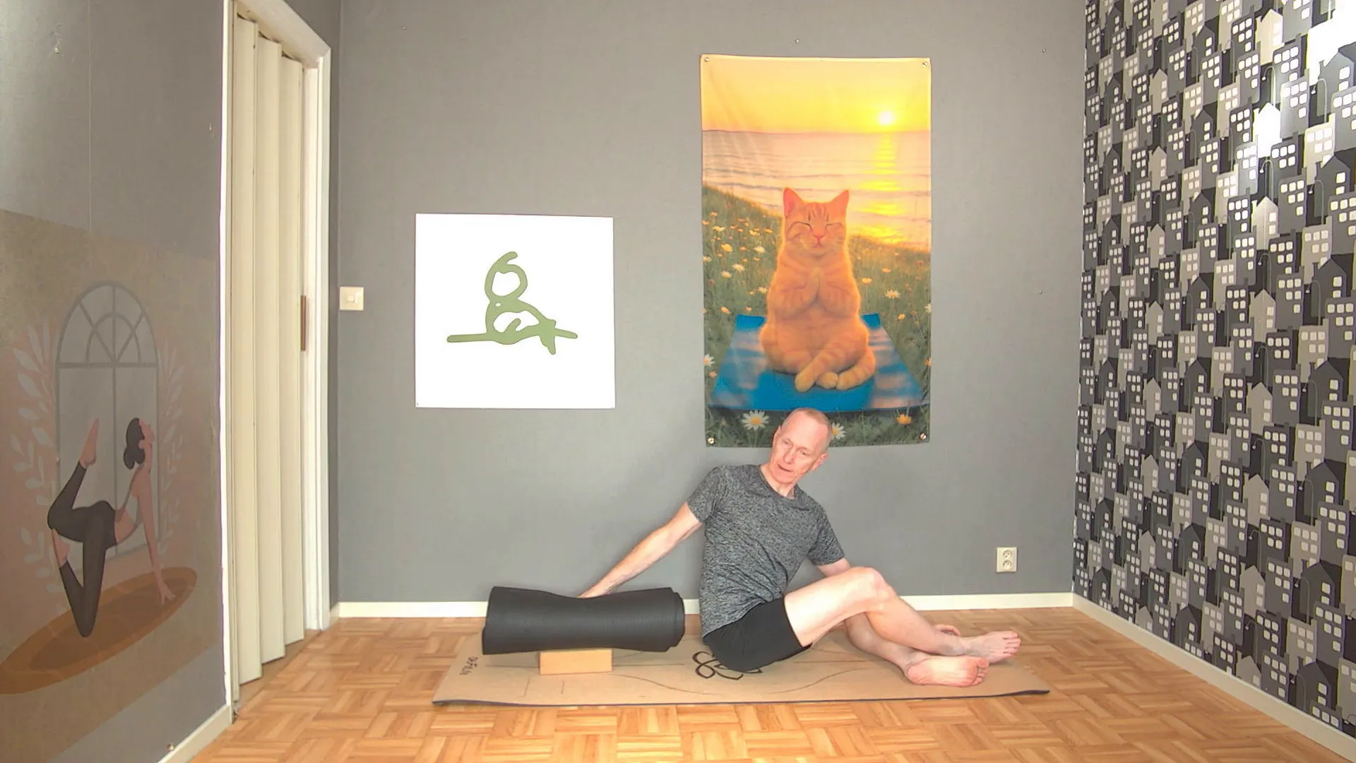 Fiskposition med block under skulderbladen för stöd