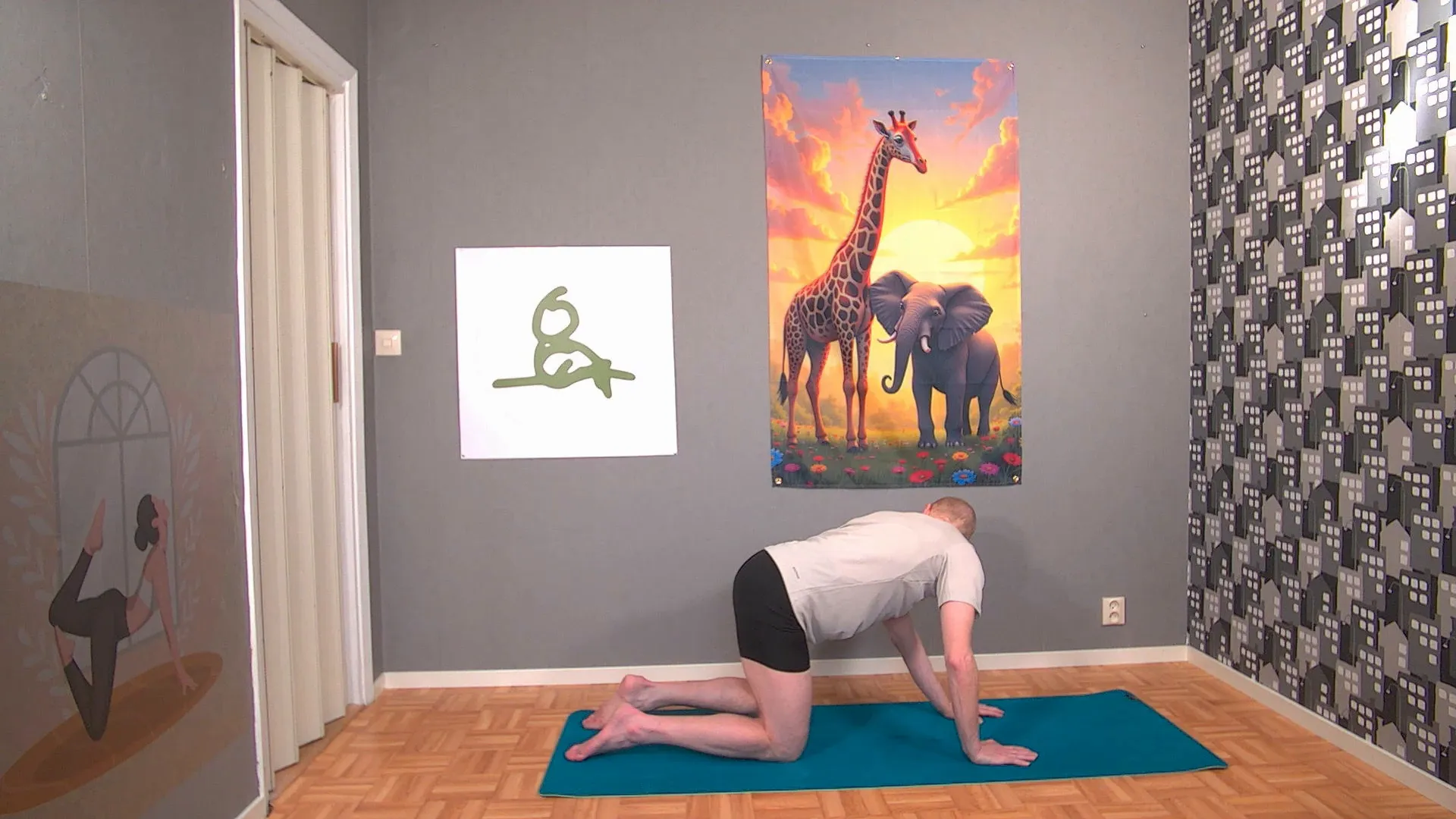 Yogaklass med fokus på andning