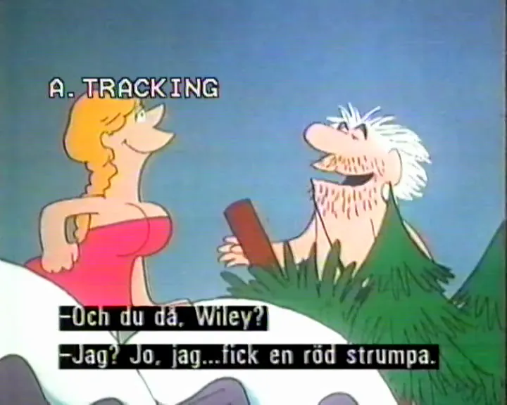 Dialog om röd socka och firande i en grotta