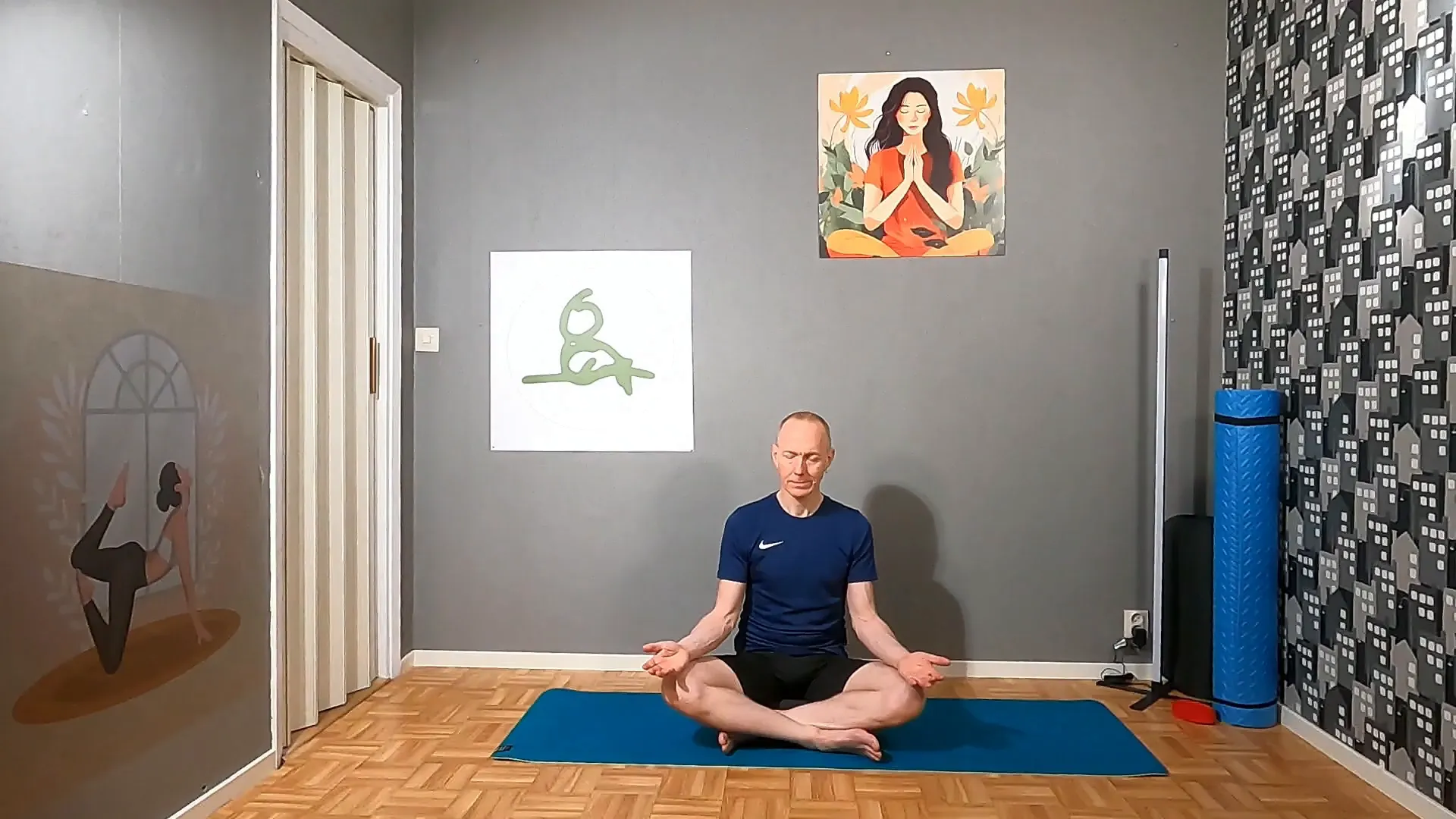Inledande position med handflatorna uppåt.