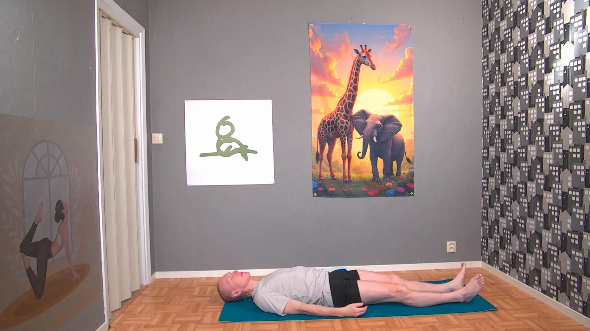 Avslappnad position i shavasana