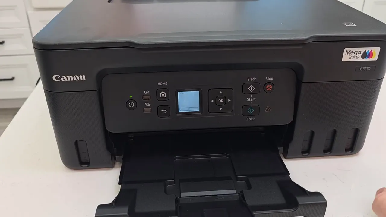 Final confirmation on the printer display showing Done after alignment