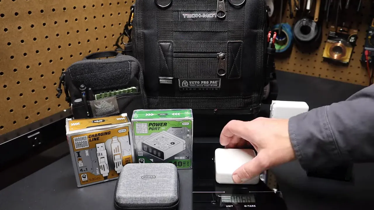 Side by side comparison of MFISH charger with standard Apple power adapters