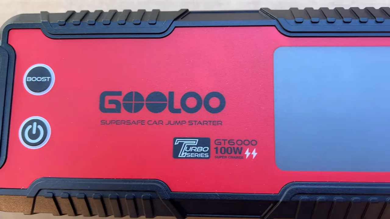 Top view of GT6000 showing buttons and 3.2 inch LCD display