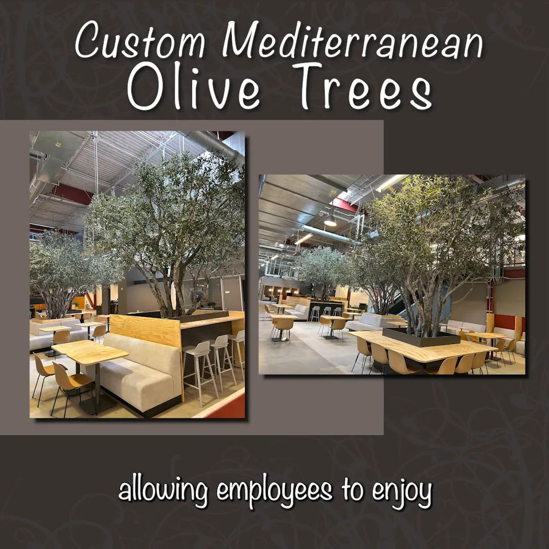 Large expansive canopies of artificial trees
