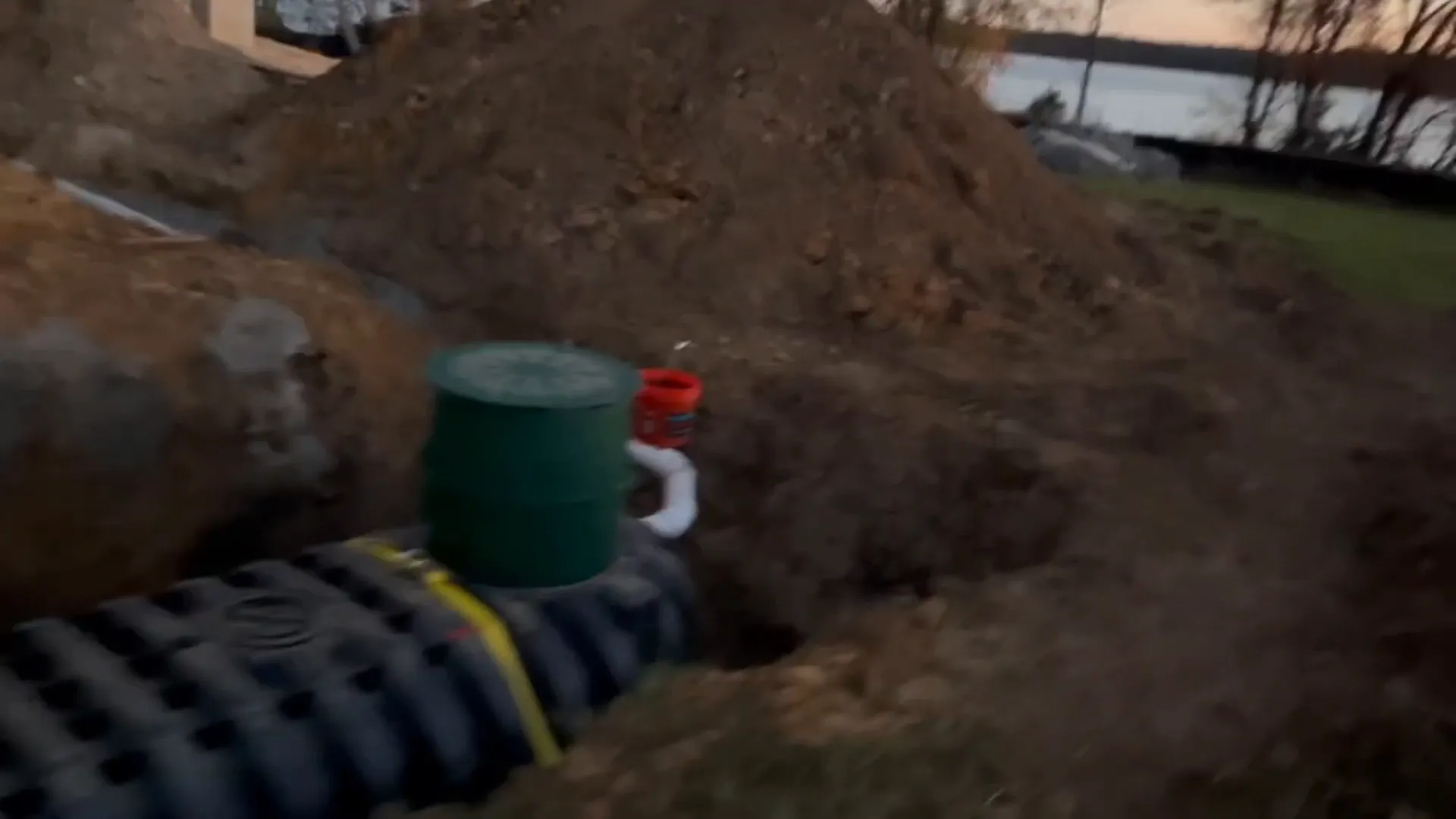 Conventional Septic System Installation 9 Septic system installation on a slope