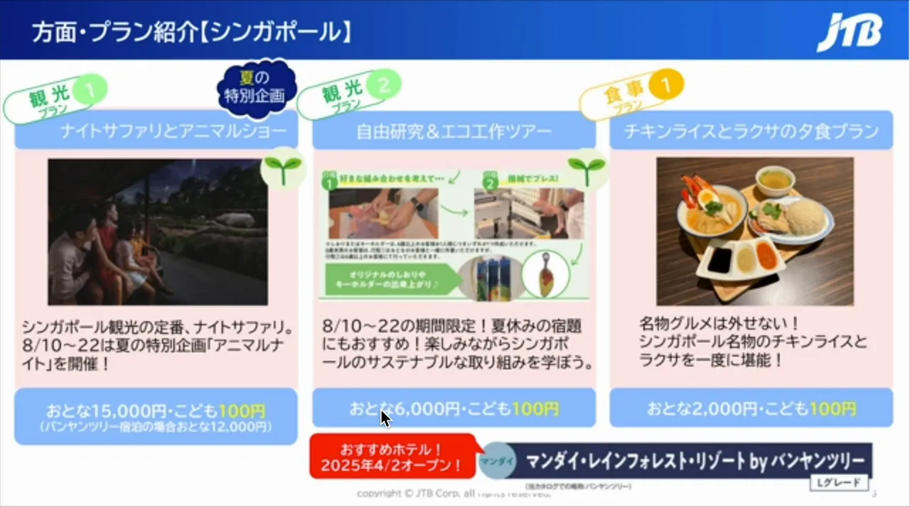 シンガポール観光プランの紹介