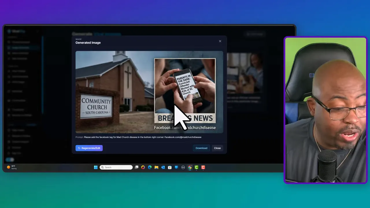 ViralSky image generator displaying a breaking news social graphic