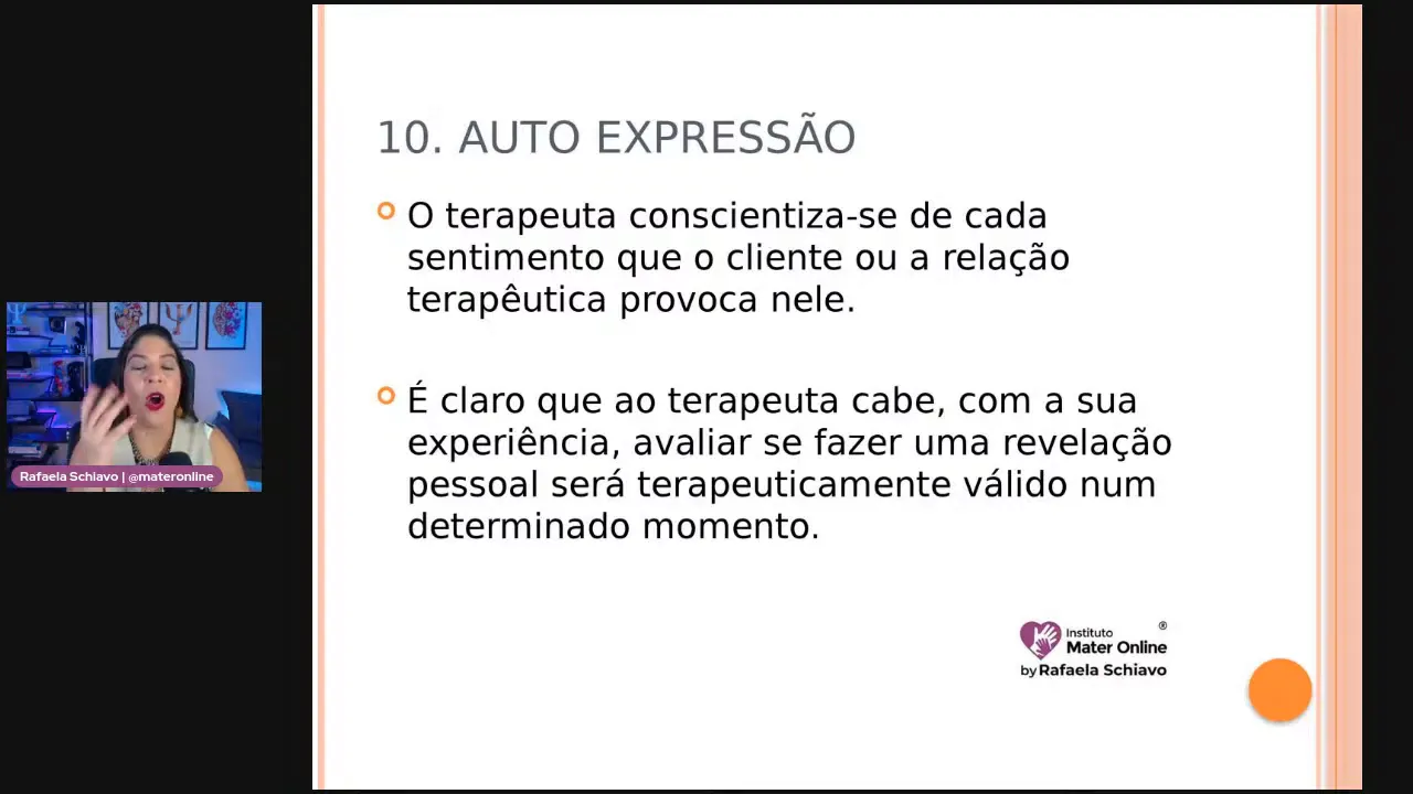 Autoexpressão do terapeuta