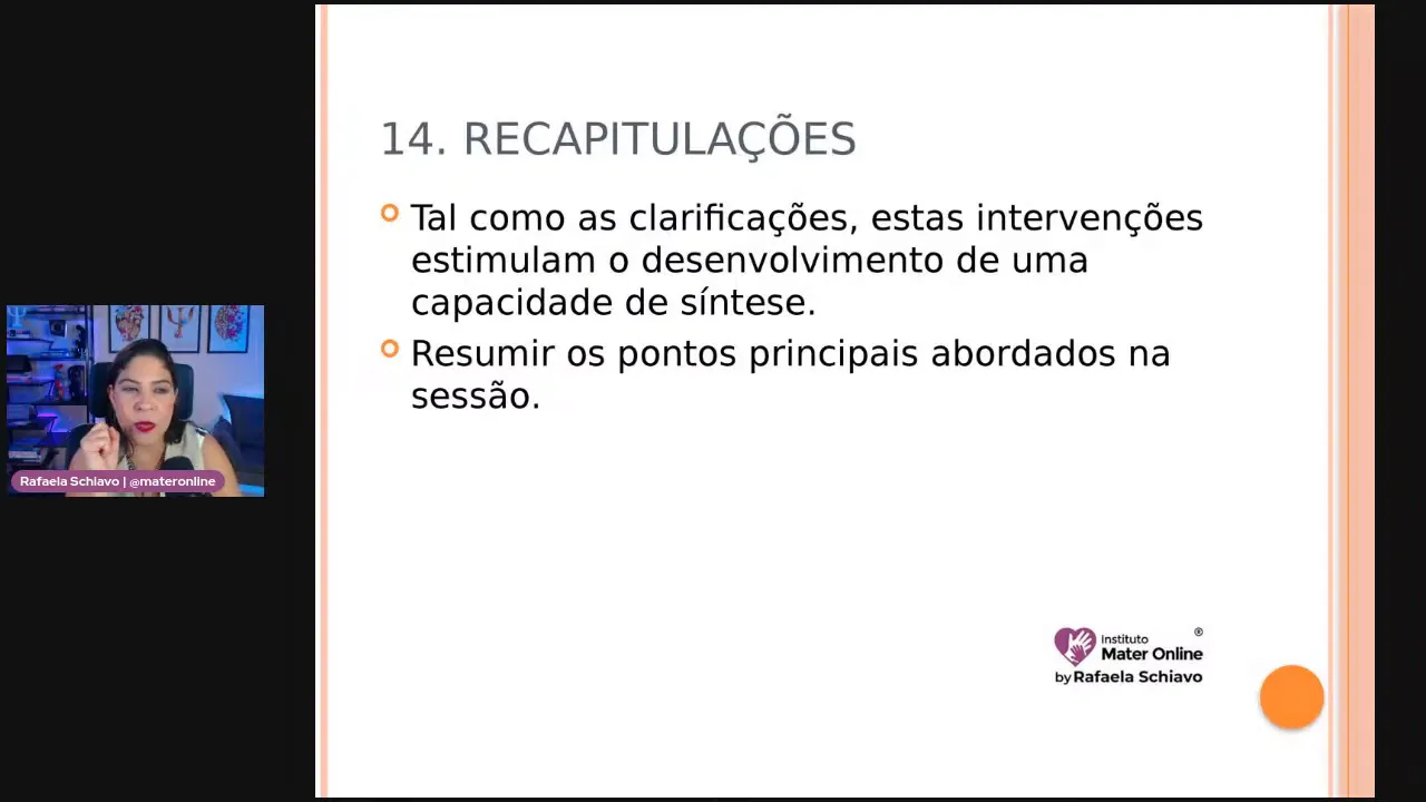 Clarificação e recapitulação na terapia