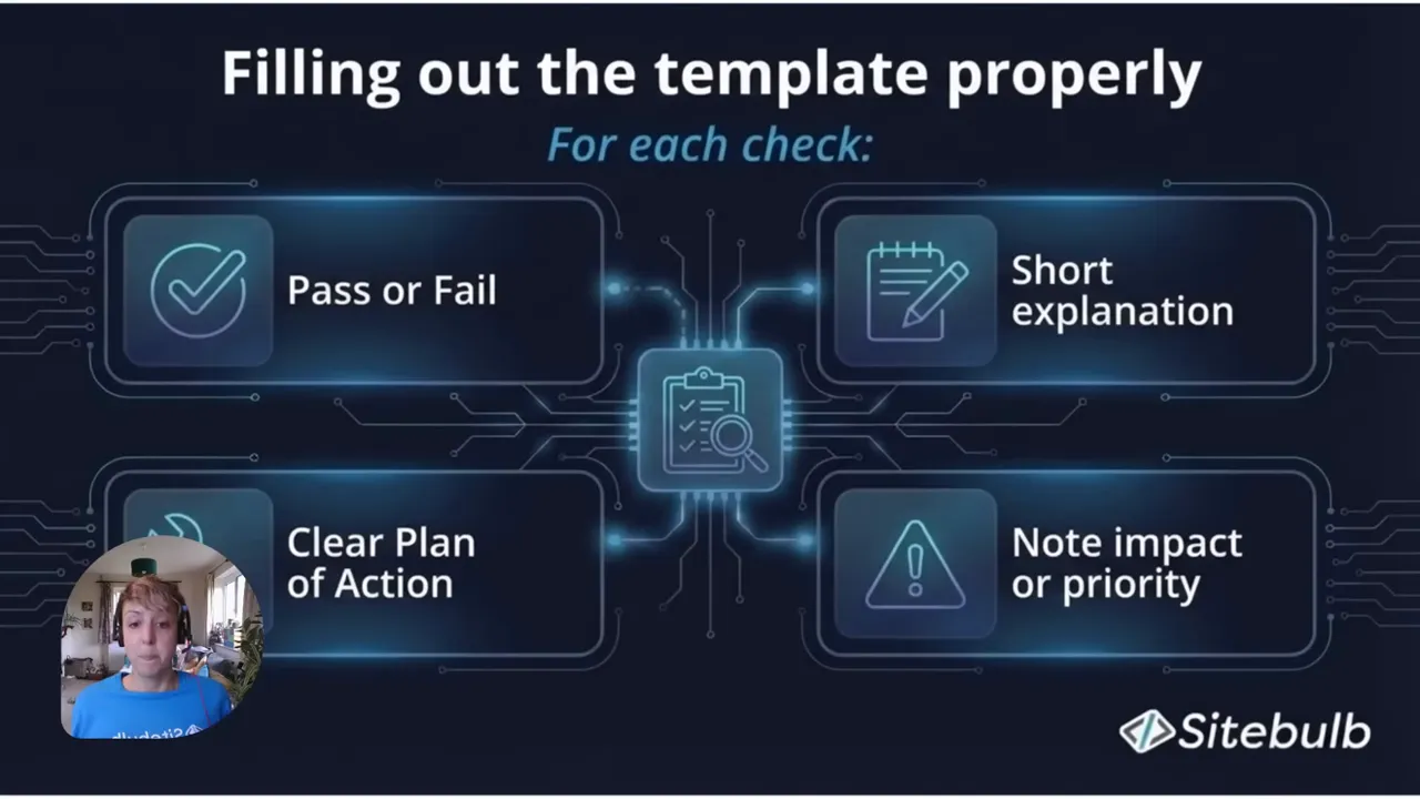 Sơ đồ đầu ra cuối cùng của kiểm tra gồm checklist hoàn chỉnh, vấn đề ưu tiên và hành động tiếp theo