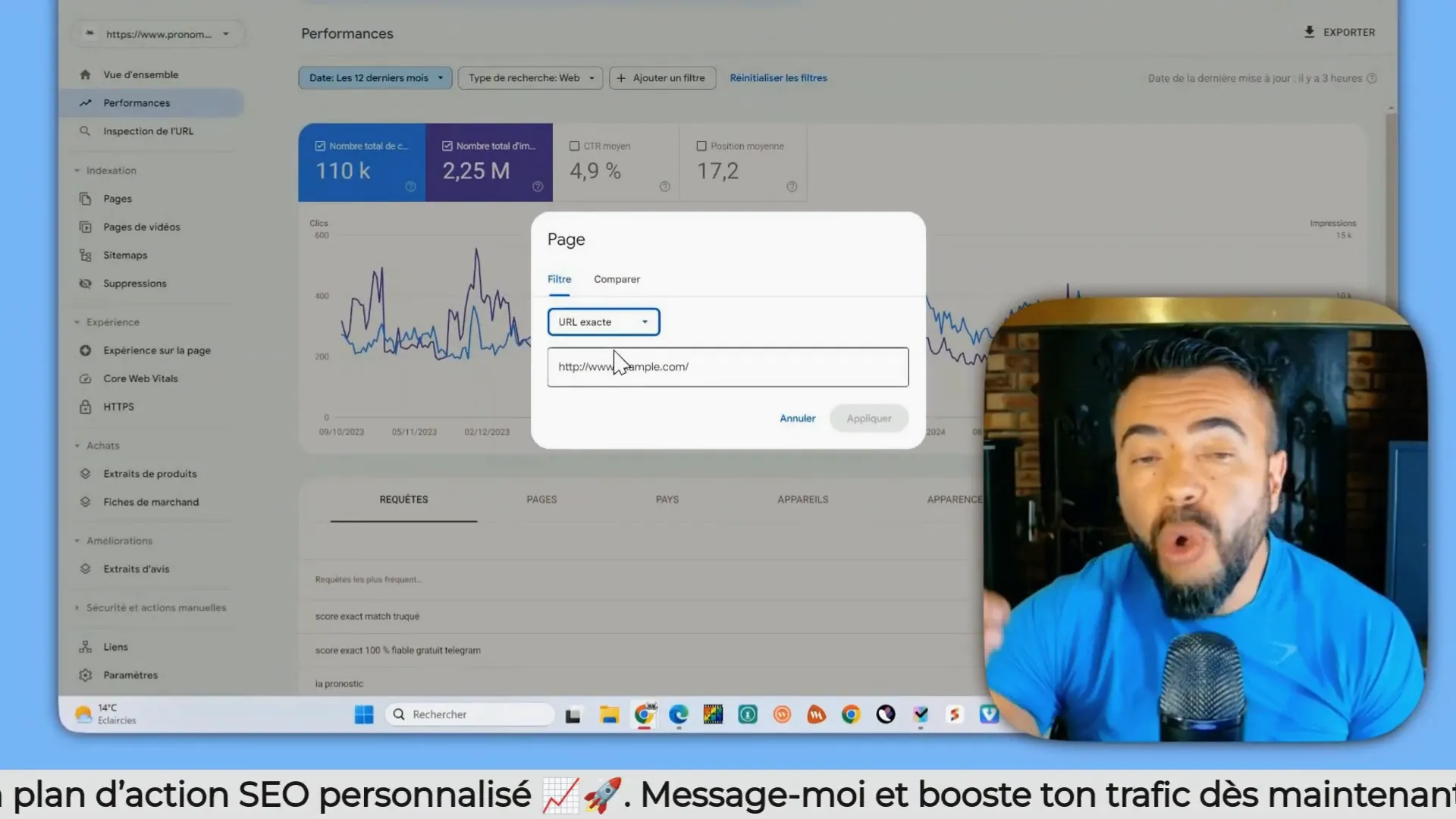 Exemple d'utilisation de la Google Search Console