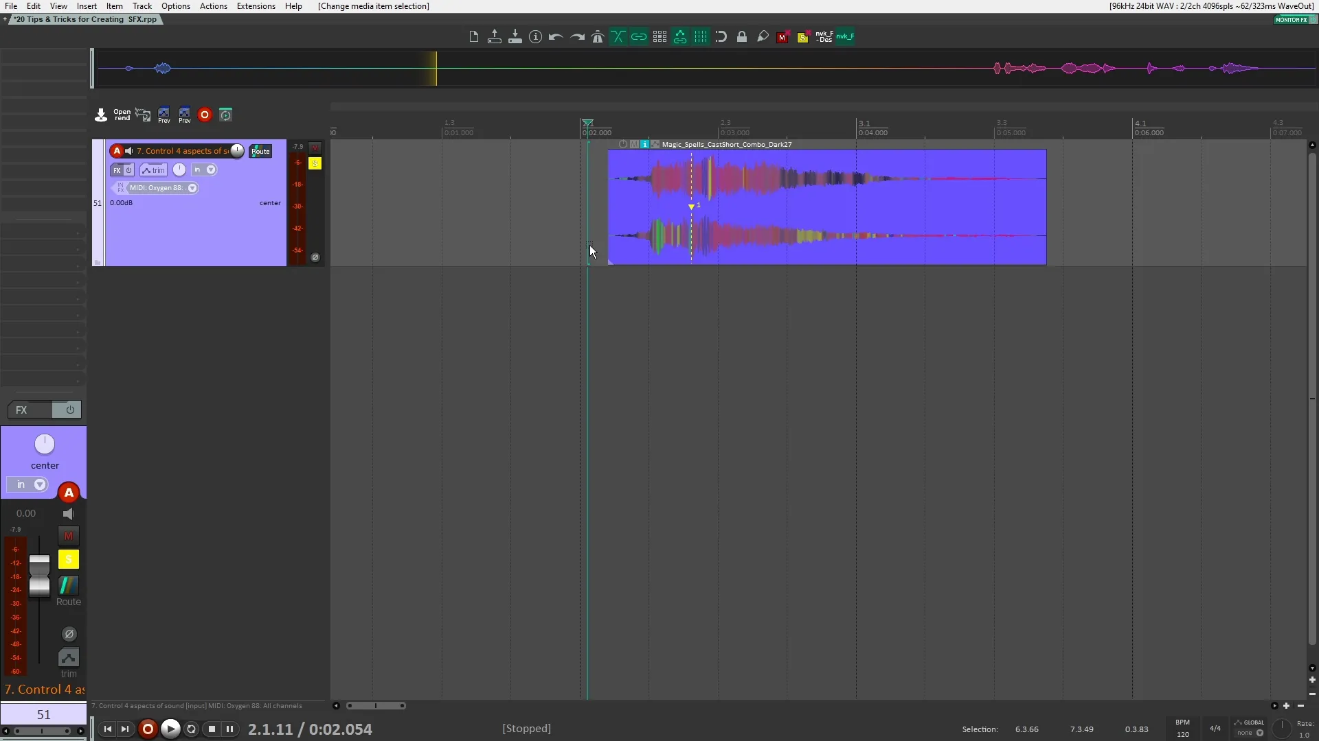 Control sound aspects example