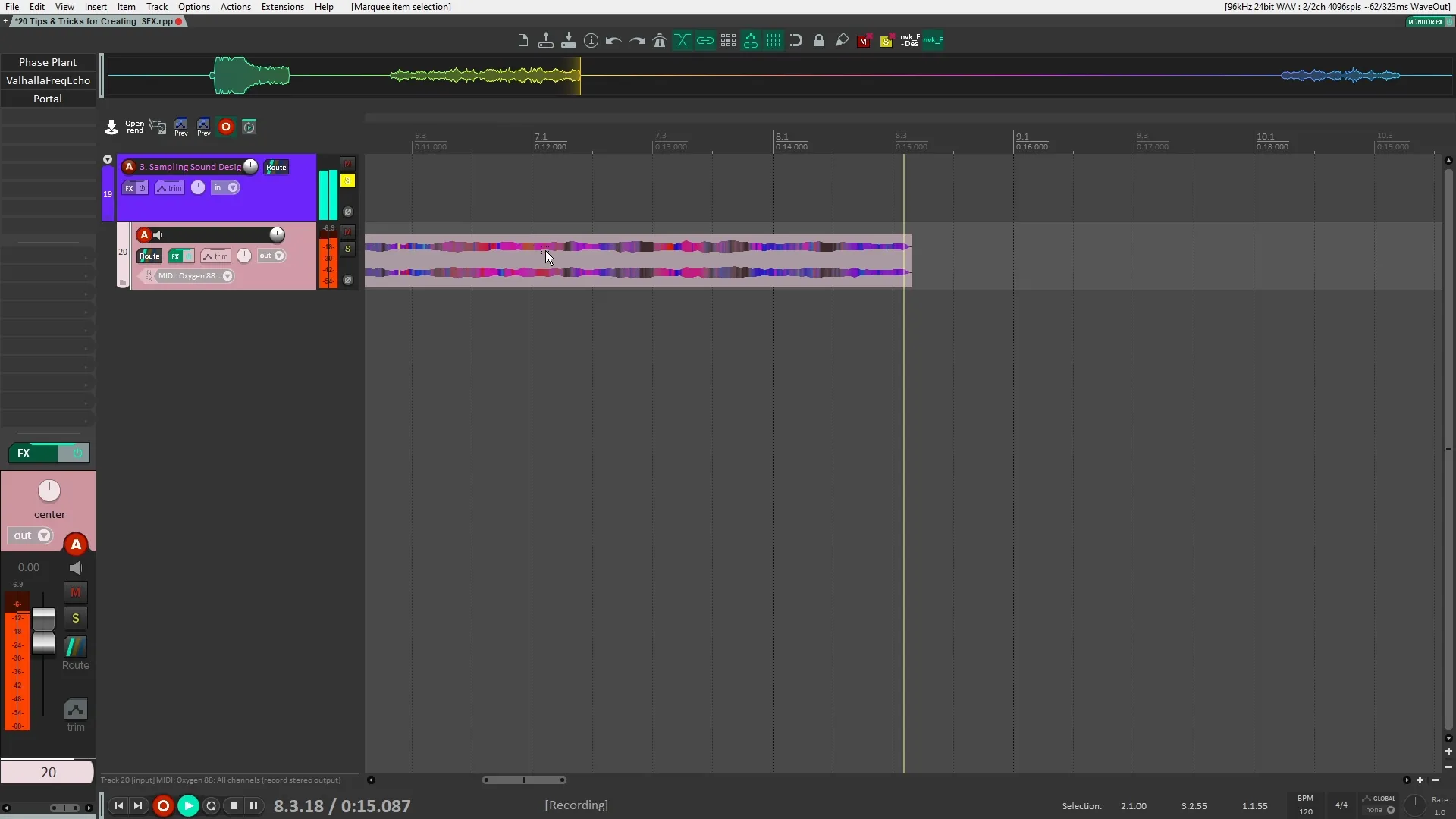 Sampling sound design example